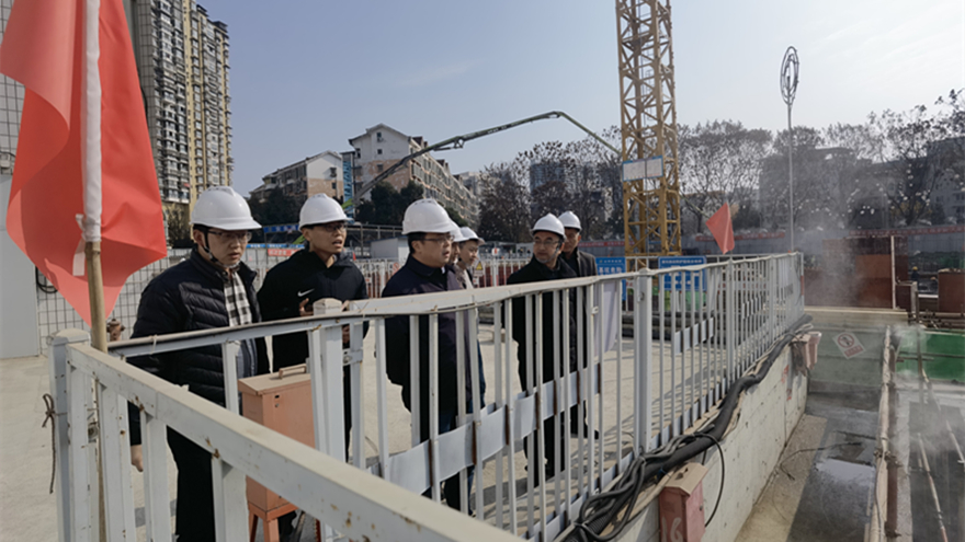 圖二：集團(tuán)黨委委員、副總經(jīng)理倪丹督導(dǎo)嘉來建工安全工作